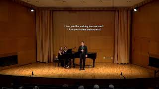 Jeg Elsker Dig Grieg  Max Kramer baritone and Mariah CarrelCoons piano [upl. by Sirronal]