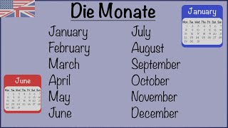 Die Monate auf Englisch  The Months [upl. by Fawna]