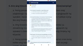 Go Transcript Filipino test answers [upl. by Einon]