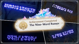 NineWord Rumor Secret Achievement The Chasm 9 Secret Messages Locations Genshin Impact Guide [upl. by Yrkcaz]