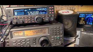 Icom ICR8500 VS Yaesu FT450 VS Tecsun PL990x China Radio International direct on loop [upl. by Anelle870]