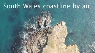 South Wales coastline by air  drone filming [upl. by Ynnaej]