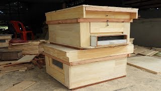 Beehive style Khmer  Perfect bee box  Pollen flow hive  Bee box [upl. by Cordy668]