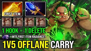 How to Offlane Pudge in 737c with First Item Radiance 1 Hook  1 Delete Max Heap Strength Dota 2 [upl. by Nitsirhc]