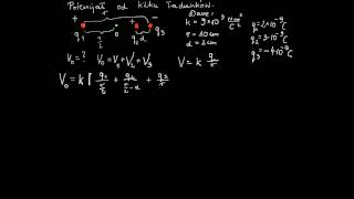 Wyznaczanie potencjału pola elektrycznego kilku ladunków [upl. by Aerdnad]