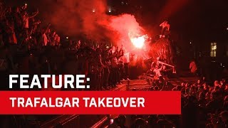 TRAFALGAR TAKEOVER Sunderland fans paint London red and white [upl. by Odrawde549]