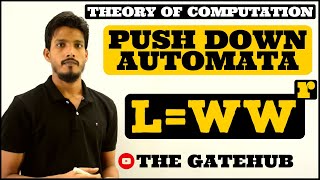 Pushdown Automata PDA for WWr  NPDA for WWr  Even Palindrome  TOC  Automata Theory [upl. by Aneerol570]