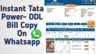 Now Get Your Duplicate Electricity Bill On WhatsApp Instantly – Tata Power DDL [upl. by Mic]