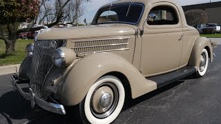 1936 Ford 3 Window Coupe Deluxe Coupe FOR SALE [upl. by Breen]