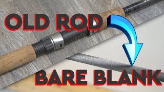 How to restore an old fishing rod Stripping the rod to bare blank  Powered by Rodbuildingshopcom [upl. by Jabe434]