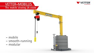 VETTER Krantechnik  MOBILUS  The mobile slewing jib crane [upl. by Xuaeb]