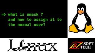 What is umask and how to assign it to the user  Linux Tutorial  ARV SoftTech [upl. by Atsirt]