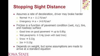 Lecture 09 Sight Distance [upl. by Eelrahs]