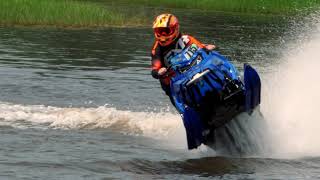 Snowmobiles on Water  The 44th Grantsburg WI Watercross Highlights [upl. by Josler215]