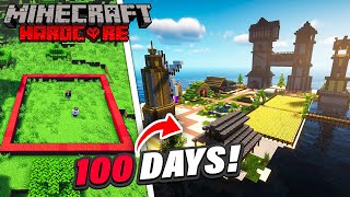 We Survived 100 Days in a 16x16 BORDER in Minecraft Hardcore [upl. by Akimrej]