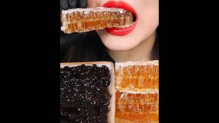 ASMR EATING HONEYCOMB TAPIOCA PEARLS EATING SOUNDS MUKBANG honeycomb shorts honey eatingsounds [upl. by Eniagrom]