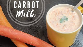 Healthy Carrot Milk Gajar ka doodh 5 min recipe Ekadashi Special गाजर का दूध Winter Drink Recipe [upl. by Yelac]