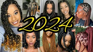 🔥Be the first to try these hairstyles in 2024  Knotless box braids hairstyles  Braids Hairstyles [upl. by Eyllek]