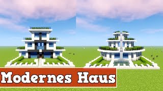 Wie baut man ein großes Modernes Haus in Minecraft  Minecraft Deutsch großes Modernes Haus Bauen [upl. by Dorn622]