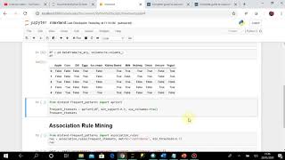 Data Science using Python  Association Rule Mining Demo using mlxtend [upl. by Chadburn]