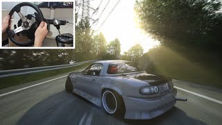 Drifting NIGHTRIDE Miata V8 in realistic drift Game [upl. by Oribel135]