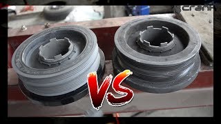 Bad vs New Crankshaft Pulley BMW E46 [upl. by Maynord]