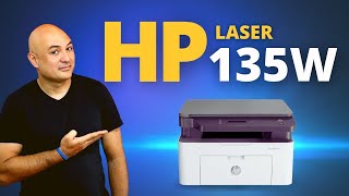 Multifuncional HP Laser 135W wireless unboxing e review [upl. by Zachar]