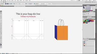 How to Make a Shopping Bag  Dieline  Using Adobe Illustrator [upl. by Ovid]