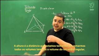 Um problema no tetraedro regular  Aula 23  Legendado [upl. by Ailekahs]