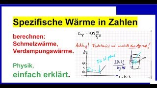 Spezifische Wärmekapazität in Zahlen 2 Schmelzwärme Verdampfungswärme Physik [upl. by Atikihc]