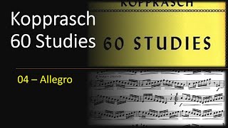 Kopprasch 60 Studies for Trumpet  04 Allegro [upl. by Nedgo]