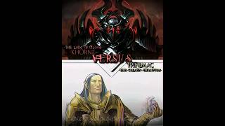 Trinimac vs Khorne scaling elderscrolls warhammer40k powerscale skyrim whoisstrongest [upl. by Ttelracs]