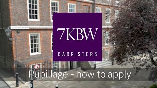 7KBW  How to Apply for Pupillage [upl. by Pasahow]