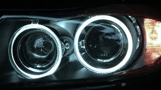 BMW E90 Angel Eyes LED Upgrade LUX [upl. by Heuser]