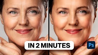 Soften Skin in Photoshop  2 MINUTES TUTORIAL [upl. by Ireva24]