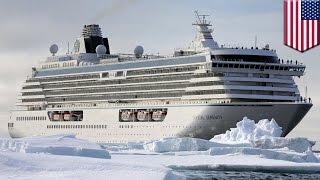 Arctic cruise cruiseliner Crystal Serenity is the largest ship to sail the Arctic  TomoNews [upl. by Leupold]