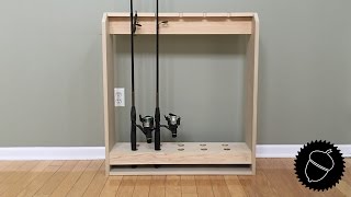 How to Make a Fishing Pole Holder  Holds 10 Poles [upl. by Eerolam101]