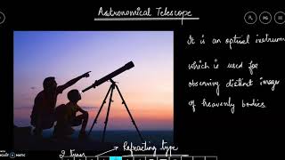 Class XII Ray Optics Refracting Type Astronomical Telescopes Part 25 [upl. by Harvard]