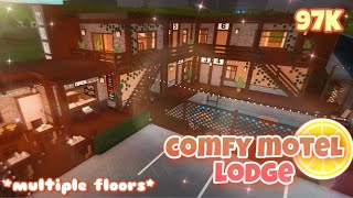 100K Comfy Motel Lodge  TUTORIAL  Bloxburg [upl. by Moselle]