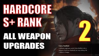 RE2 Remake Claire A HARDCORE Walkthrough S Rank ALL WEAPON UPGRADES Part 2  Underground Sherry [upl. by Connett]