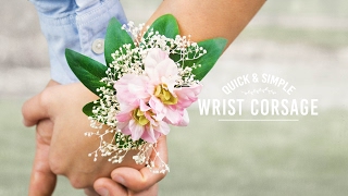 DIY Elastic Wrist Corsage  Quick and Simple [upl. by Anael690]