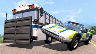 Crazy Police Chases 83  BeamNG Drive Crashes [upl. by Alac]