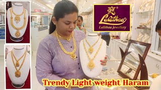 22 gram ONWARDS Lalitha jewellery haram necklace designs Reversable collection [upl. by Flori]