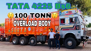 TATA 4225 BS6 14 WHEELER OVERLOAD TRUCK 100 TONN [upl. by Esyak]