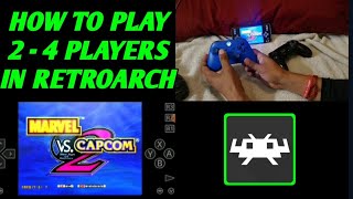 How to Play 2  4 Players in RETROARCH EMULATOR multiplayer [upl. by Hambley]