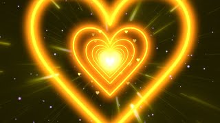 Yellow Heart Background 💛 Love Hearts Background Video Effects 💛 Motion Graphics Hearts Background [upl. by Farkas]