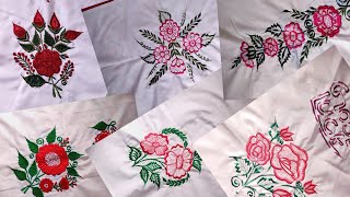 Takiya Ka phool  pillow covers design  takiya Ke design  Embroidery by machine  aplic work [upl. by Nertie]