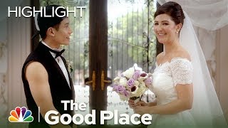 The Good Place  Janet and Jason Get Married Episode Highlight [upl. by Sukramed286]