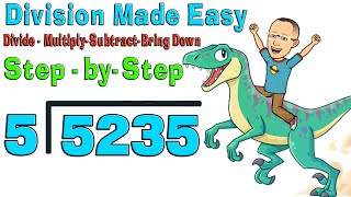 Long Division Made Easy  Step by Step Learning for Beginners  Divide 4Digit by 1Digit number [upl. by Riabuz770]