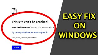 FIX  This Site Cant Be Reached Error On Windows PCs [upl. by Rennoc]